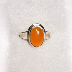 Carnelian Agate Sterling Silver Ring